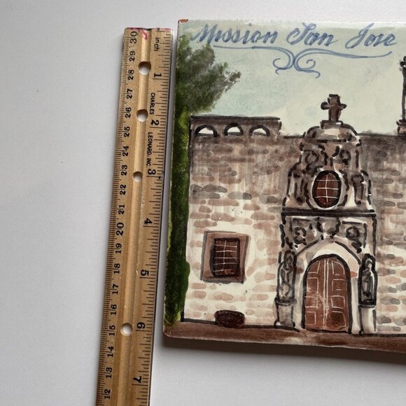 Mission San Jose Tile San Antonio Texas Vintage 6X6" Terra Cotta Pottery - Picture 5 of 7